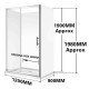 900*1200*900mm 1900mm Height 3-Side Sliding Door Rectangle Shower Box